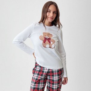 Пижама женская (лонгслив и брюки) KAFTAN Сhristmas time размер