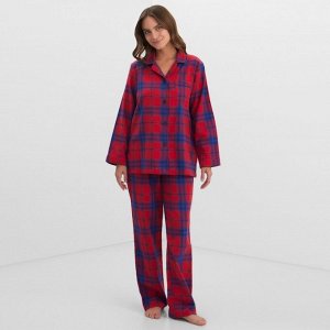 Пижама женская из фланели (рубашка и брюки) KAFTAN