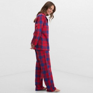 Пижама женская из фланели (рубашка и брюки) KAFTAN