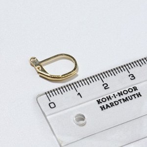Швензы для сережек с французской застёжкой, 16 мм (набор 5 пар), цвет золото