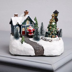 Светодиодная фигура «Новогодний город» 19x17x13 см, полистоун, батарейки ААх3 (не в комплекте), USB, свечение тёплое белое