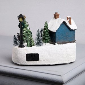 Светодиодная фигура «Новогодний город» 19x17x13 см, полистоун, батарейки ААх3 (не в комплекте), USB, свечение тёплое белое