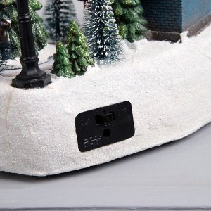 Светодиодная фигура «Новогодний город» 19x17x13 см, полистоун, батарейки ААх3 (не в комплекте), USB, свечение тёплое белое