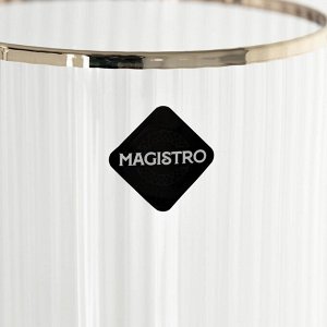 Пивной бокал Magistro «Руно», 390 мл, 17.5x7 см, стекло, с золотой отводкой, прозрачный