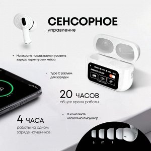 Беспроводные наушники с дисплеем Hoco EW72 ANC Noise Reduction