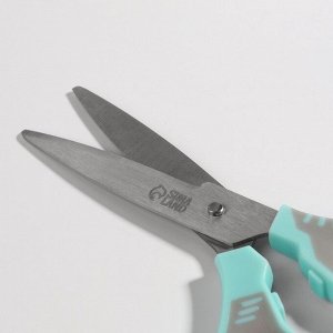 Ножницы универсальные, скошенное лезвие 7", 17 см, МИКС
