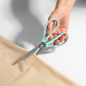 Ножницы универсальные, скошенное лезвие 7.5", 17.5 см, МИКС