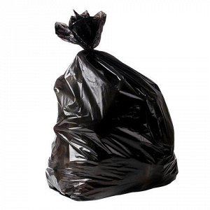 Мешки д/мусора 30л, черные в рулоне 20 штук, ПНД, 5мкм, 47х5