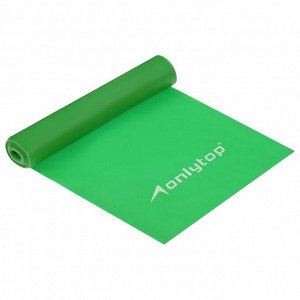Эспандер ленточный для фитнеса ONLYTOP, 150x15x0.05 см, 20 кг, цвета МИКС