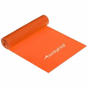 Эспандер ленточный для фитнеса ONLYTOP, 150x15x0.05 см, 20 кг, цвета МИКС
