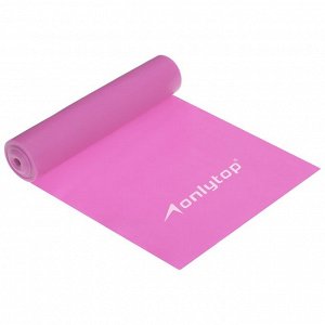 Эспандер ленточный для фитнеса ONLYTOP, 150x15x0.05 см, 20 кг, цвета МИКС