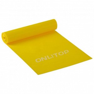 Эспандер ленточный для фитнеса ONLYTOP, 150x15x0.04 см, 10 кг, цвета МИКС