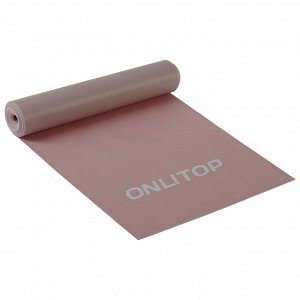 Эспандер ленточный для фитнеса ONLYTOP, 150x15x0.04 см, 10 кг, цвета МИКС