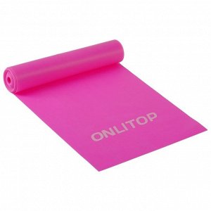 Эспандер ленточный для фитнеса ONLYTOP, 150x15x0.04 см, 10 кг, цвета МИКС