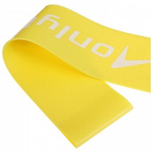 Фитнес-резинка ONLYTOP, 30х5х0,07 см, нагрузка 5 кг, цвет жёлтый