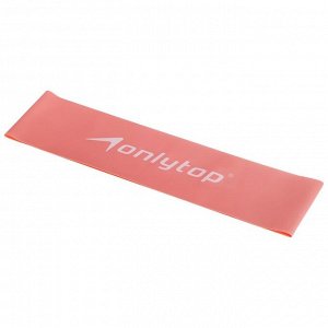 Фитнес-резинка ONLYTOP, 30,5х7,6х0,035 см, нагрузка 3 кг, цвет розовый