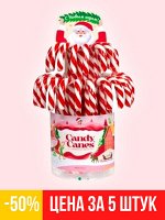 Трость 5 штук - подарок на Новый Год! Карамель леденцовая Sweet Ness 15 гр трость со вкусом клубники XMAS серия- новогодний подарок в Новый год 2025