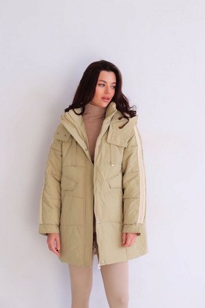 Куртка + ДЛИНА: 78 (+-3) см.
+ СОСТАВ: ПЭ 100%; подклад: ПЭ 100%; утеплитель: 150 г/м
+ ПАРАМЕТРЫ МОДЕЛИ: 81/62/88, рост модели 172 см.
+ ОБРАЗЕЦ НА МОДЕЛИ: 46