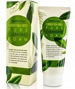 FarmStay GREEN TEA SEED PURE CLEANSING FOAM Пенка для умывания - Семена Зеленого Чая, 180 мл.