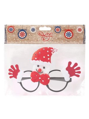 Новогодние очки Красный Снеговик, 19x12x3