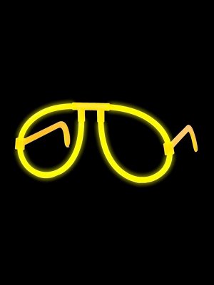 Светящиеся очки для карнавалов и праздников Желтые очки, 27,5x6,5x1