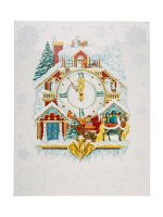 Новогоднее оконное украшение Зимний терем, 30x38