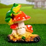 Садовая фигура &quot;Лягушка на мухоморе&quot; малая 27см