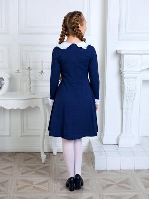Школьное платье "Екатерина",синий 152
