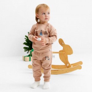 Костюм (свитшот и брюки) Крошка Я "Новогодние игрушки".