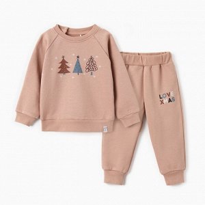 Костюм (свитшот и брюки) Крошка Я "Новогодние игрушки".