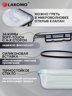 "Octopus" Контейнер стекло 0,8л квад 16х16х7,5см