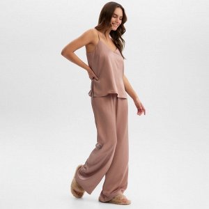 Комплект женский (майка, брюки) KAFTAN "Silk", пудровый