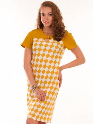 Платье Клео (желтые ромбики)