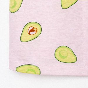Пижама женская (рубашка, шорты) KAFTAN Avocado, розовая