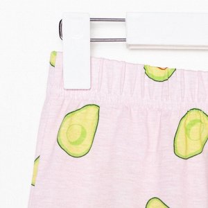 Пижама женская (рубашка, шорты) KAFTAN Avocado, розовая
