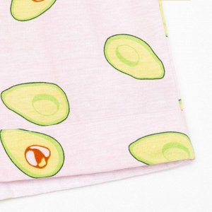 Пижама женская (рубашка, шорты) KAFTAN Avocado, розовая