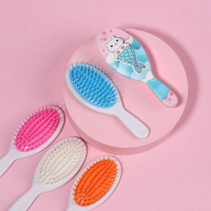 Расчёска-мини массажная, 4,5 * 13 см, цвет МИКС