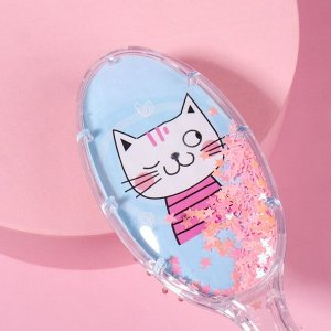 Расчёска-шейкер «Кошечки», 5,3 ? 18,3 см, рисунок МИКС