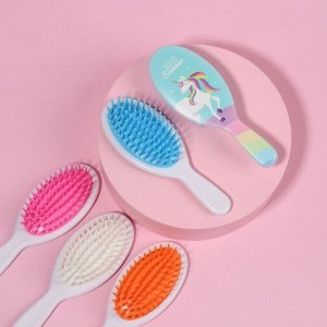 Расчёска-мини массажная, 4,5 * 13 см, рисунок МИКС