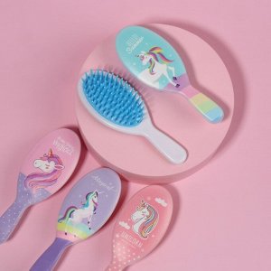Расчёска-мини массажная, 4,5 * 13 см, рисунок МИКС