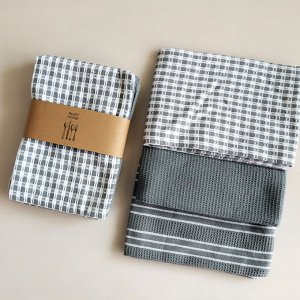 Салфетка кухонная, набор 3 шт, хлопок