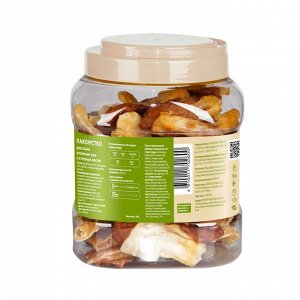 Мнямс лакомство для собак кроличьи уши с куриным мясом 700 г