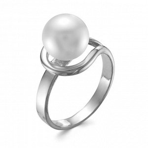 Серебряное кольцо с жемчугом имитированным 2368826Д