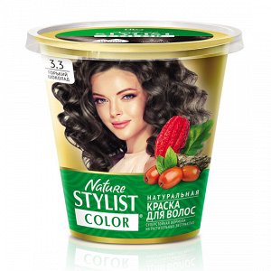 Натуральная краска для волос серии «Nature Stylist Color» Тон 3.3 Горький шоколад, 10 гр