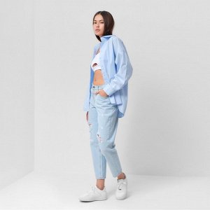 Джинсы женские мом MIST: Denim (28) 44, голубые