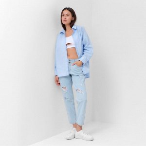 Джинсы женские мом MIST: Denim (28) 44, голубые