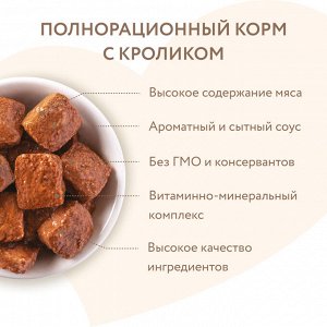 Мнямс Кусочки в соусе с кроликом для собак всех пород «ФИТНЕС» 400 г