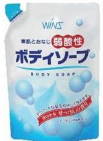 827264 Смягчающее крем-мыло для тела с коллагеном и лауриновой кислотой &quot;Wins Mild Acidity Body Soup&quot; аромат мыла (мягкая упаков