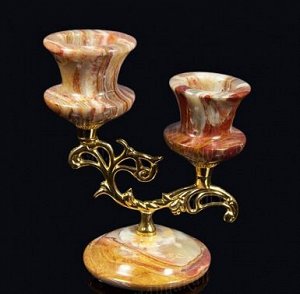 Подсвечник Оникс двойной (12*8*14 см)