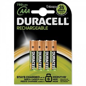 DURACELL Аккумуляторы никель_металлгидридные AAA HR03 750mAh 4шт